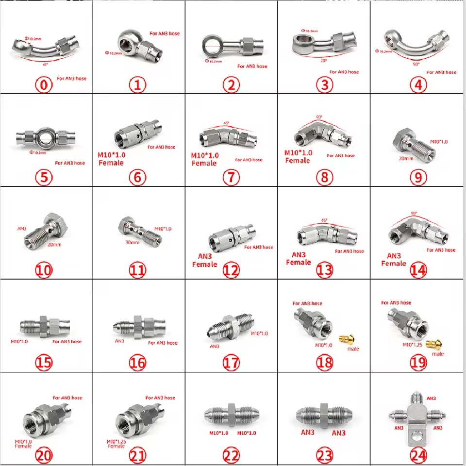 Brake Line Motorcycle - 01PC AN3 AN4 Manguera de Freno