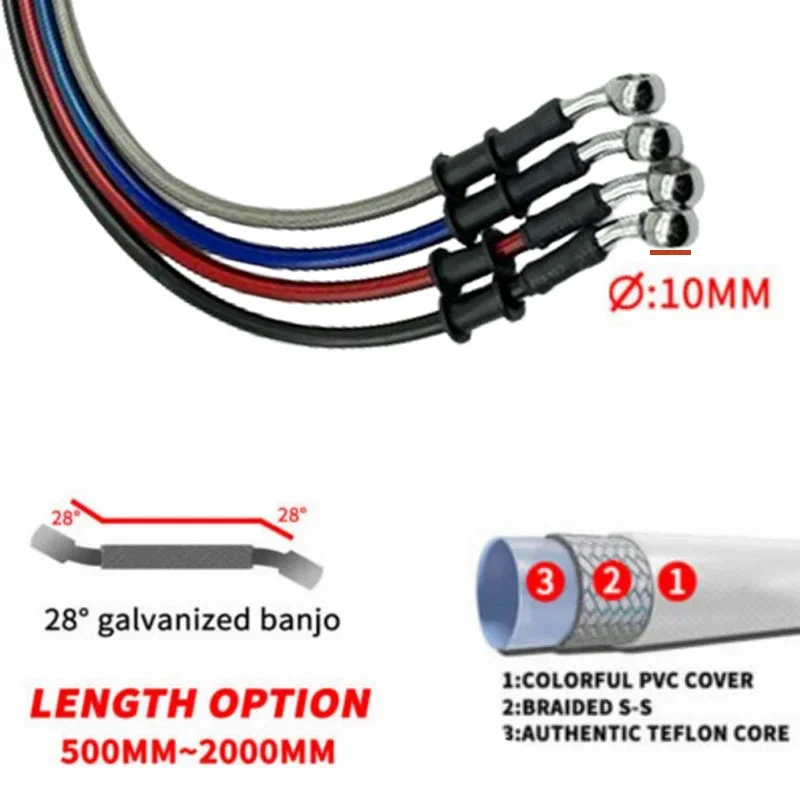 2X Universal 30cm-220cm 28 °   - Motorcycle Brake Cable reseña y precio